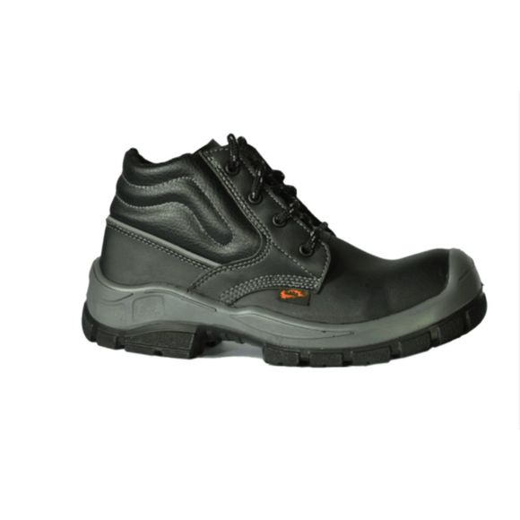 NEW MENS SAFETY WORK BOOTS- IMPACT & SLIP RESISTANT, WATERPROOF | BLACK SIZE 11 - Picture 4 of 10